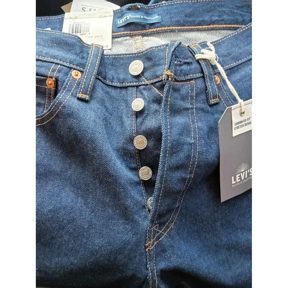 501 Levi's Men's Dark Blue Straight-Leg Jeans 31×34 NWT